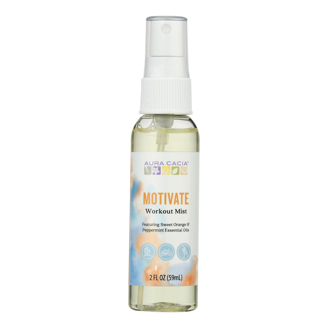 Aura Cacia - Mist Workout Motivate - 1 Each-2 Fz - Maras Green